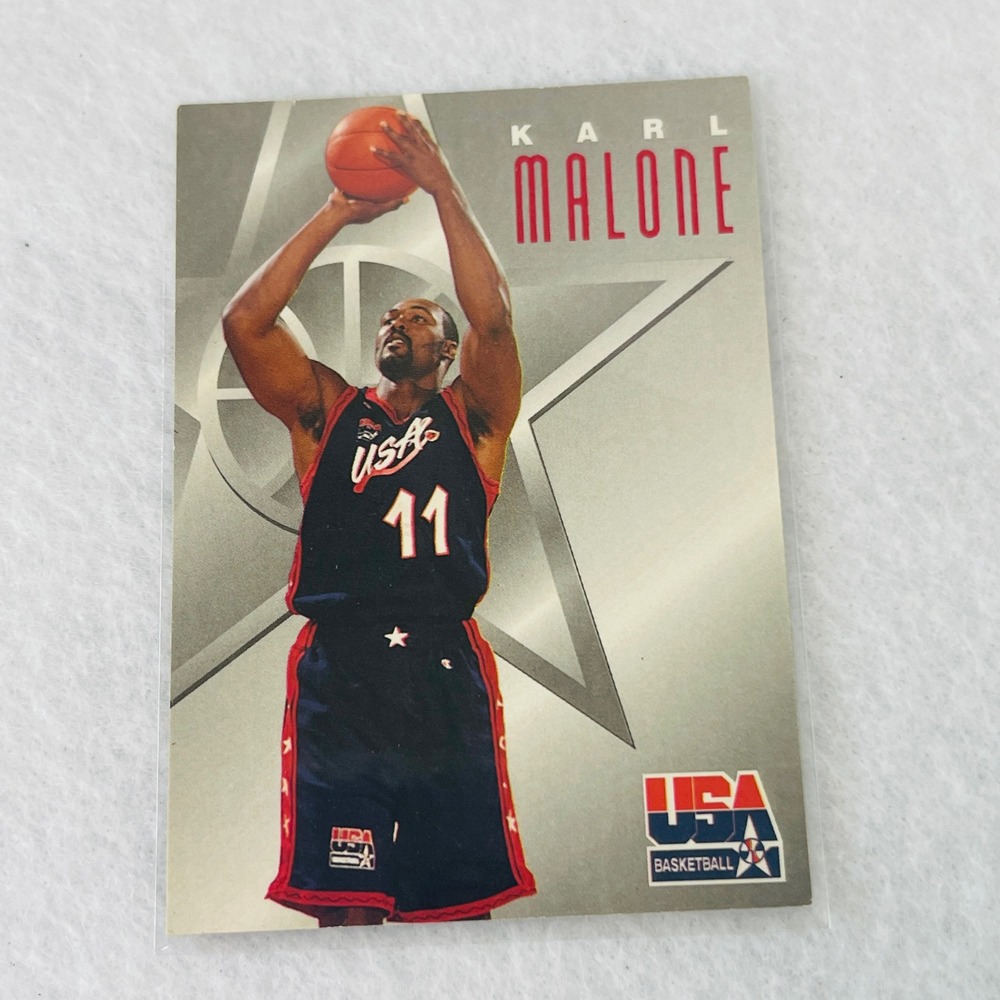 1996 SkyBox USA Basketball Karl Malone Card 4 Fleer Texaco Dream Team NBA